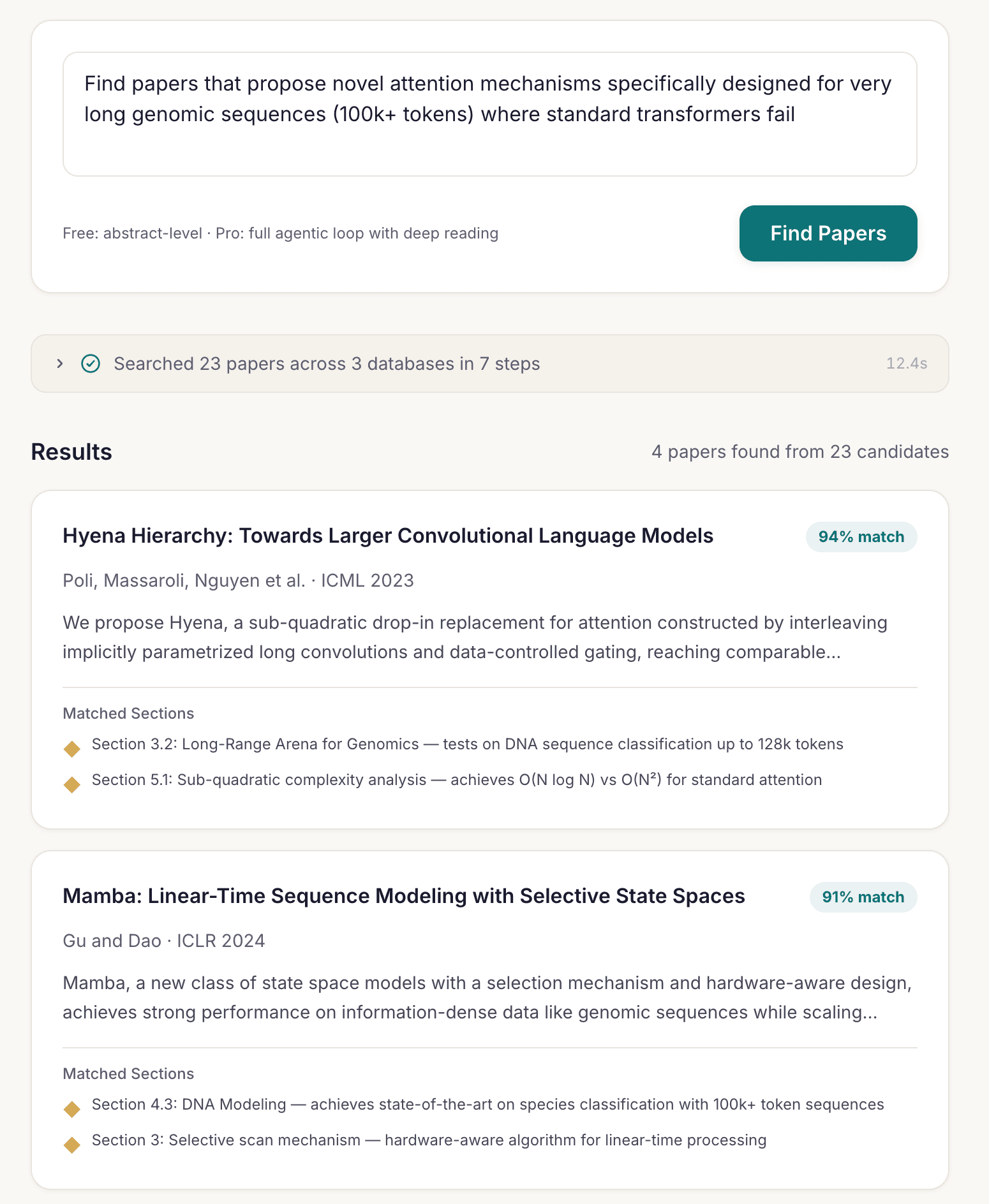 Agentic paper search process