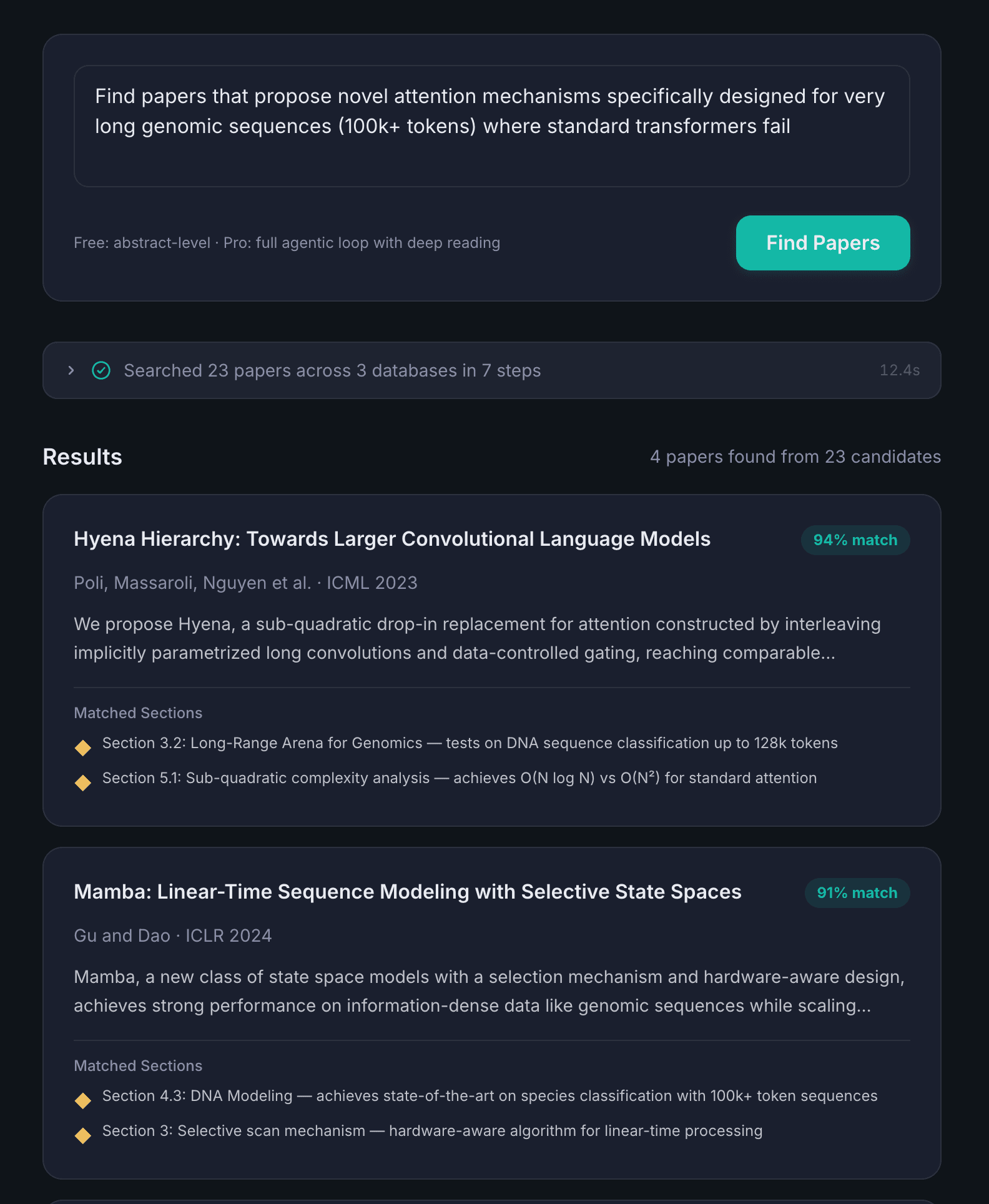 Agentic paper search process
